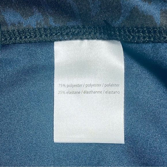 H Halston Studio yoga pants abstract leopard classic navy HSWS2160005 size S - Picture 8 of 14